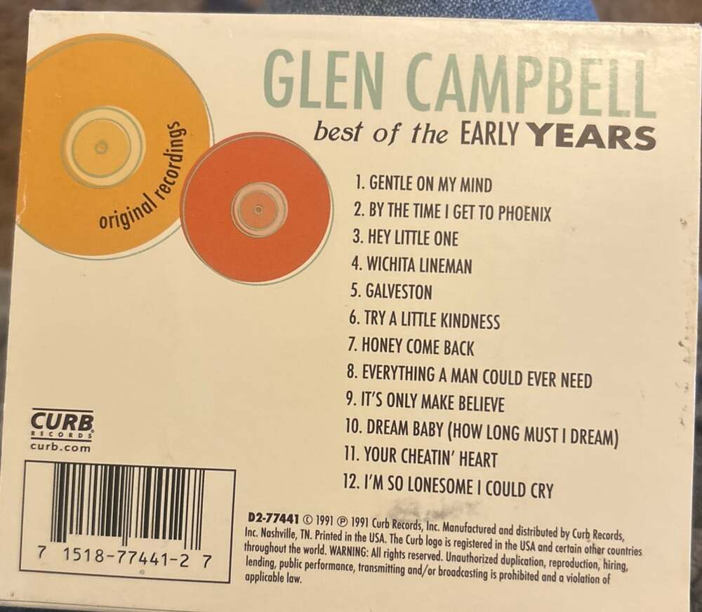 Best of the Early Years by Campbell, Glen (CD, 1991) - Picture 2 of 6
